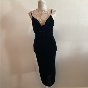 Velvet Black Elegant Dress